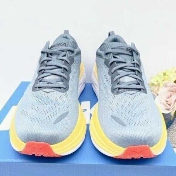 HOKA One One Bondi 8 Running Shoe Sneaker Goblin Blue/ Mountain Spring Men US 11 - Picture 6 of 10